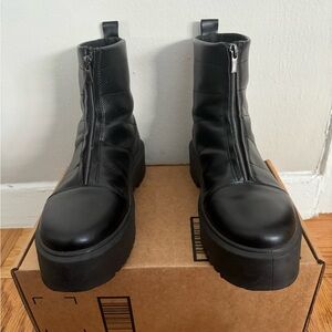 Chunky ASOS Boots with front zipper